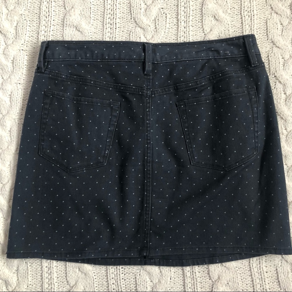 Gap 10 gray denim polka dot jean skirt EUC - Picture 5 of 8